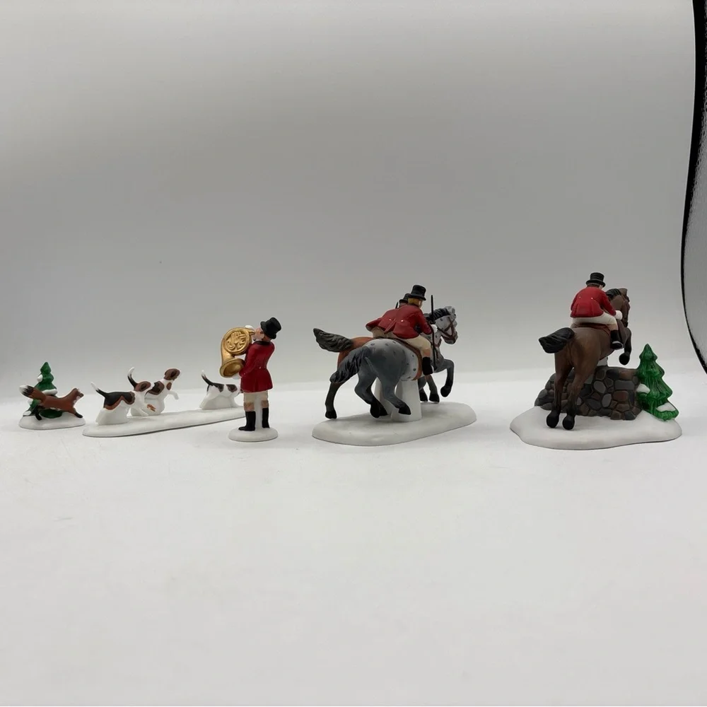 Department 56 1995 Vintage Heritage Village Collection Tallyho!‎ Set Of 5 59391